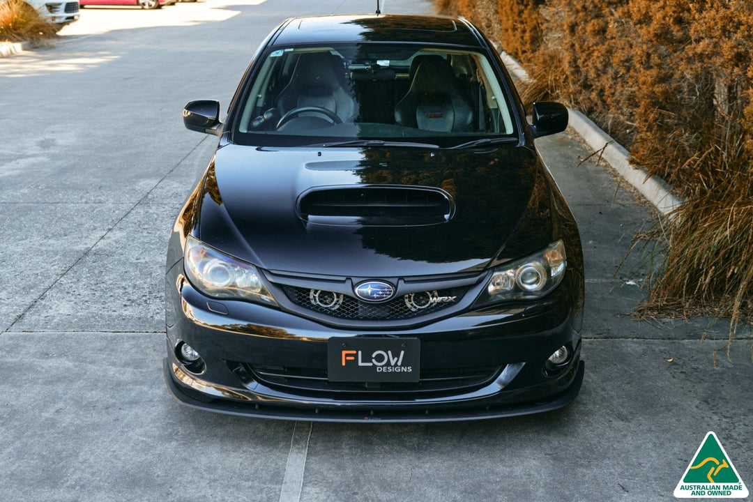 Flow Designs Front Lip Splitter & Mounting Brace for Subaru Impreza WRX/RS G3 Hatch PFL