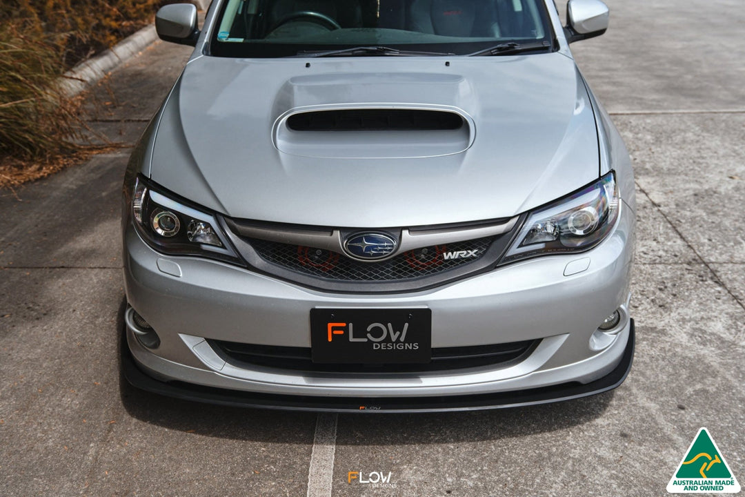 Flow Designs Front Lip Splitter & Mounting Brace for Subaru Impreza WRX/RS G3 Sedan PFL