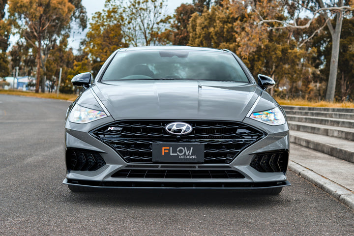 Flow Designs DN8 Sonata N Line (2020-2023) Front Lip Splitter & Reinforcement Bracket [GLOSS BLACK]