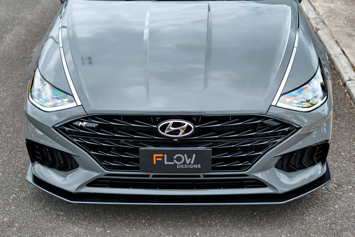 Flow Designs DN8 Sonata N Line (2020-2023) Front Lip Splitter & Reinforcement Bracket [GLOSS BLACK]