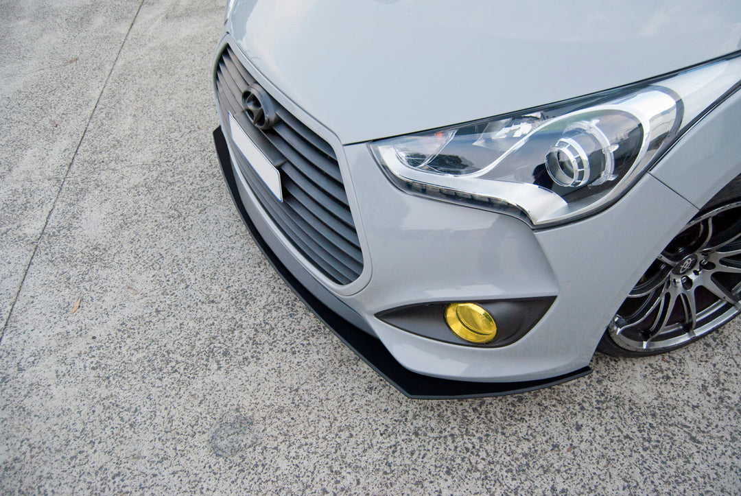 Flow Designs Veloster SR Turbo Front Lip Splitter [GLOSS BLACK]