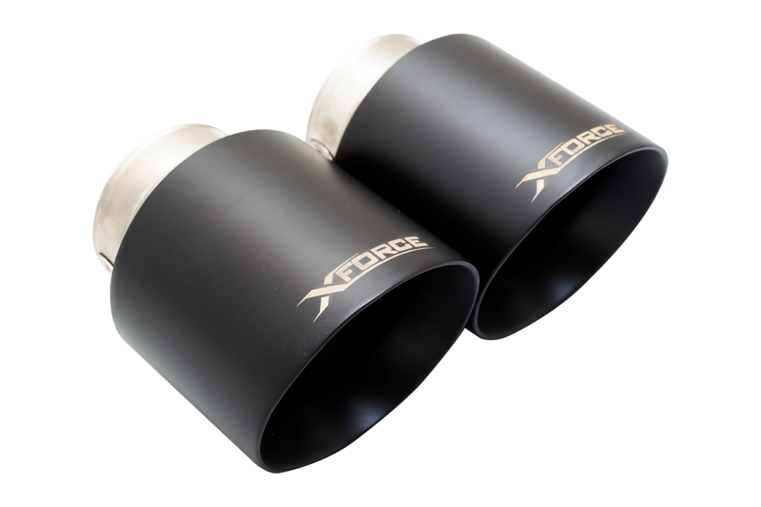 Xforce Toyota YARIS GR Black Exhaust Tips