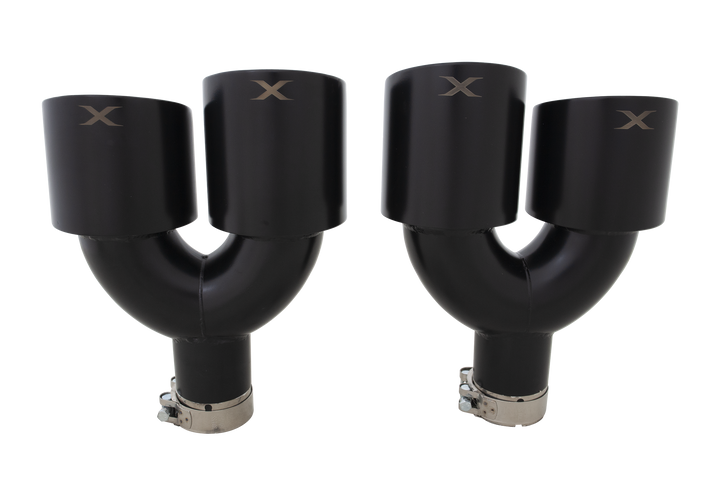Xforce VW Golf R MK8 to MK8.5 Black Quad 4.5" Tip Option