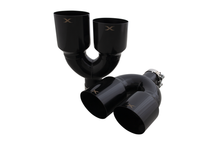 Xforce VW Golf R MK8 and MK8.5 Black Single Wall Quad 4.5" Tip Option