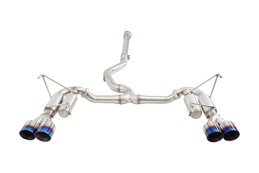 Xforce Subaru WRX VB Race Cat Back Exhaust System with Burnt Blue Tips