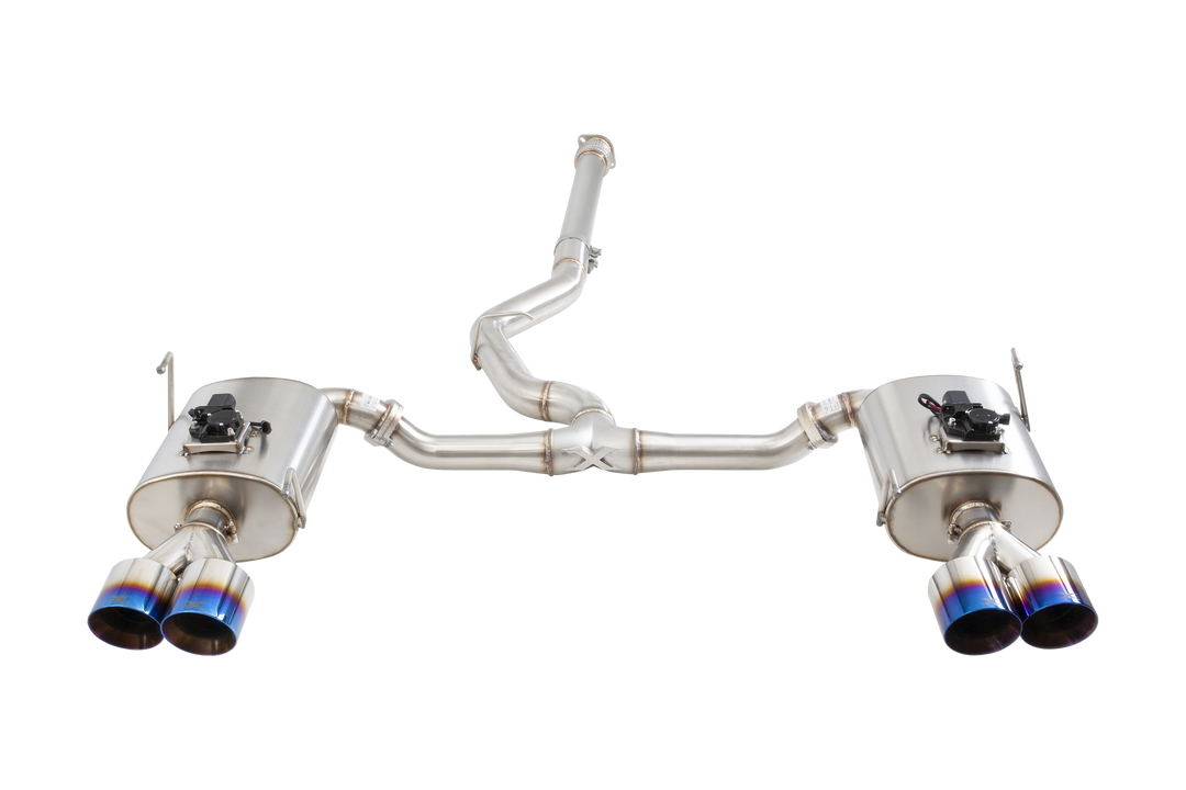 Xforce Subaru WRX VB Varex WR Valved Cat Back Exhaust System with Burnt Blue Tips