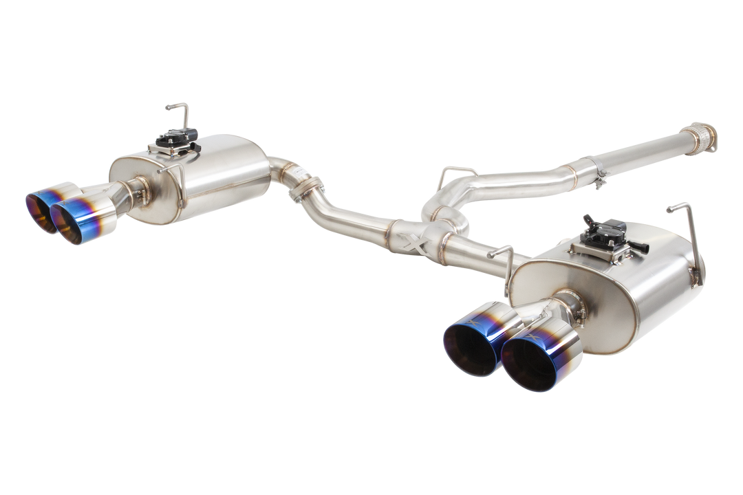 Xforce Subaru WRX VB Varex WR Valved Cat Back Exhaust System with Burnt Blue Tips