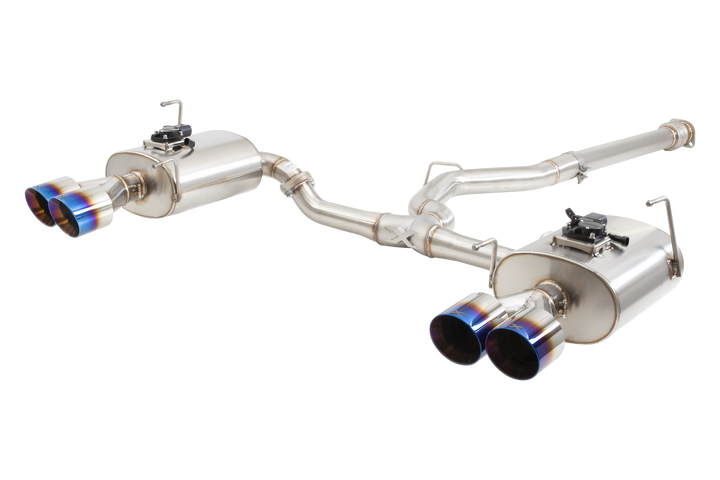 Xforce Subaru WRX VB Varex WR Valved Cat Back Exhaust System with Burnt Blue Tips