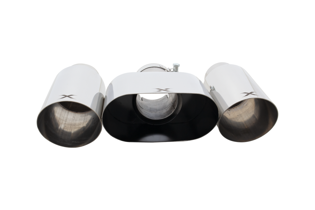 Xforce Toyota Corolla GR Polished OEM Style Single Wall Angle Cut Tips