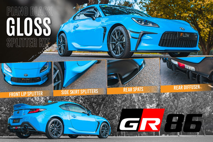 ZN8 GR86 Full Lip Splitter Set | Black