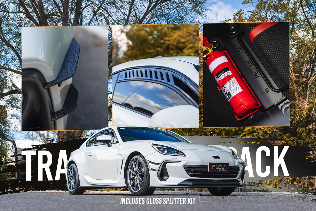 Flow Designs Full Lip Splitter Set for 2022+ Subaru BRZ ZD8 & Toyota GR86 ZN8 [Gloss Black]