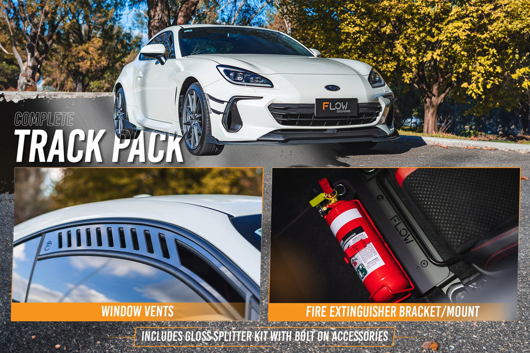 Flow Designs Full Lip Splitter Set for 2022+ Subaru BRZ ZD8 & Toyota GR86 ZN8 [Gloss Black]