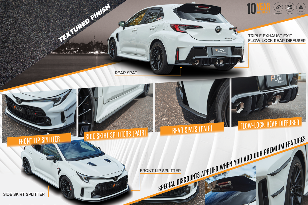 Corolla GR Full Lip Splitter Set | Textured