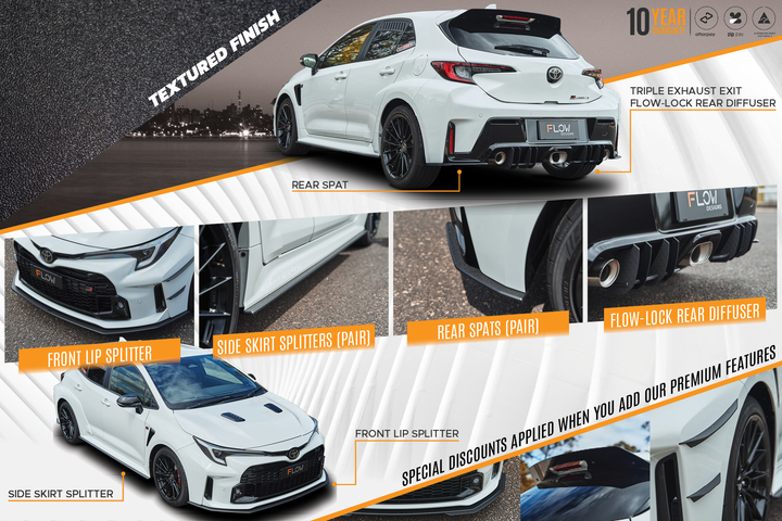 Corolla GR Full Lip Splitter Set | Textured