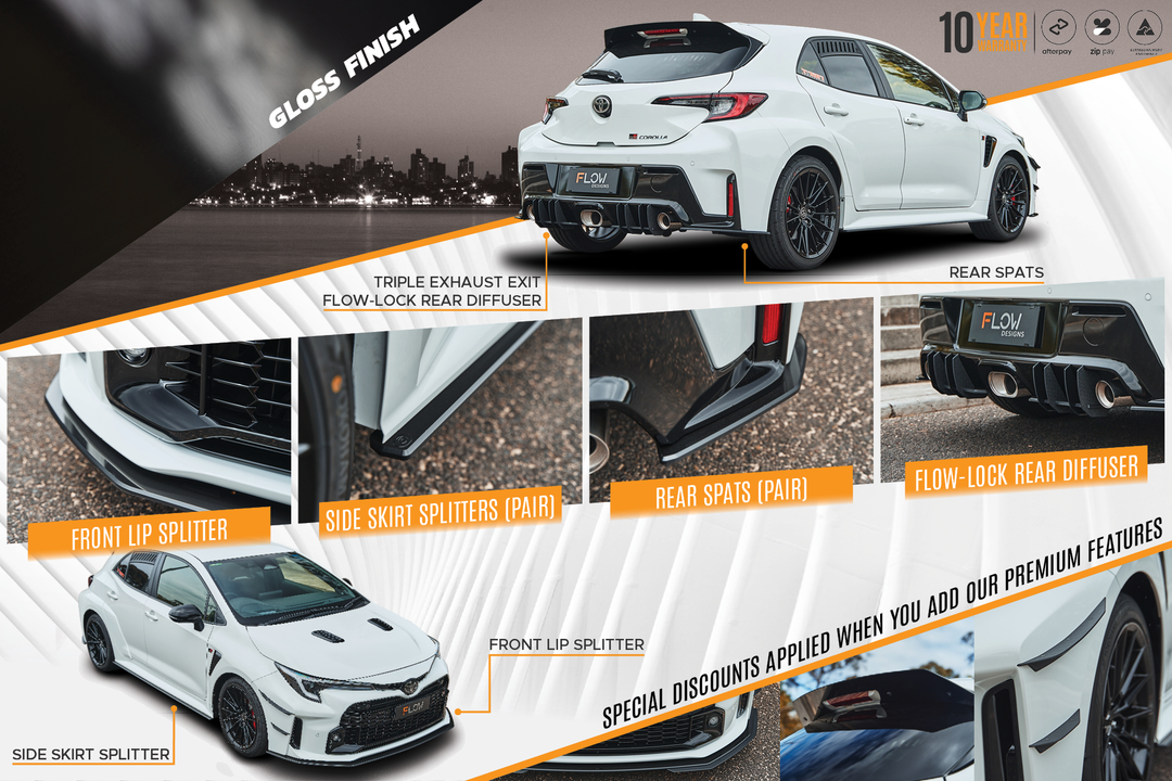 Corolla GR Full Lip Splitter Set | Black