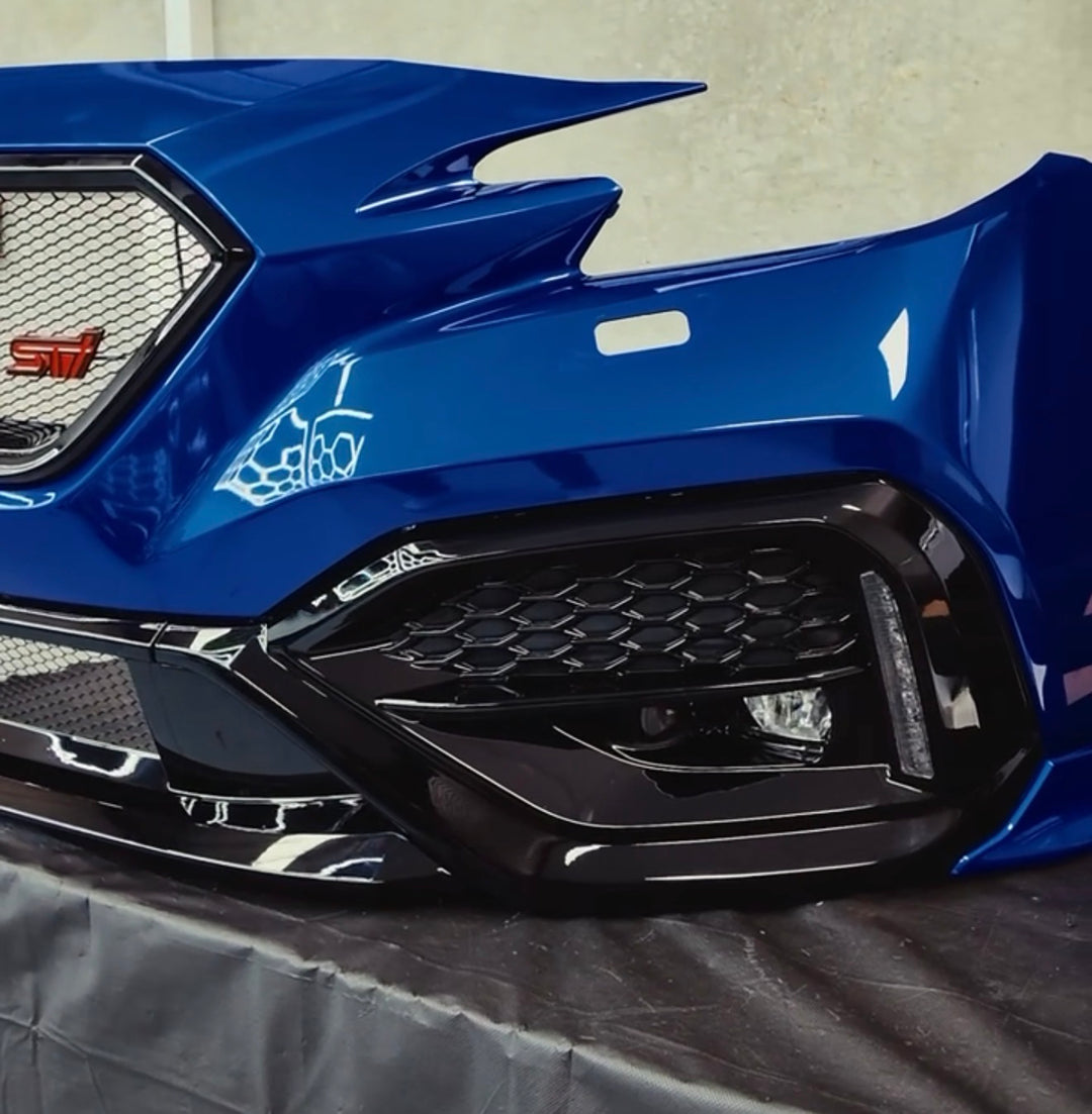 DRL BEZEL + LOWER MESH GRILLE COMBO - CUSTOM GLOSS BLACK