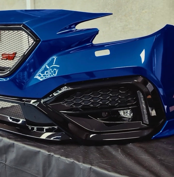 DRL BEZEL + LOWER MESH GRILLE COMBO - CUSTOM GLOSS BLACK