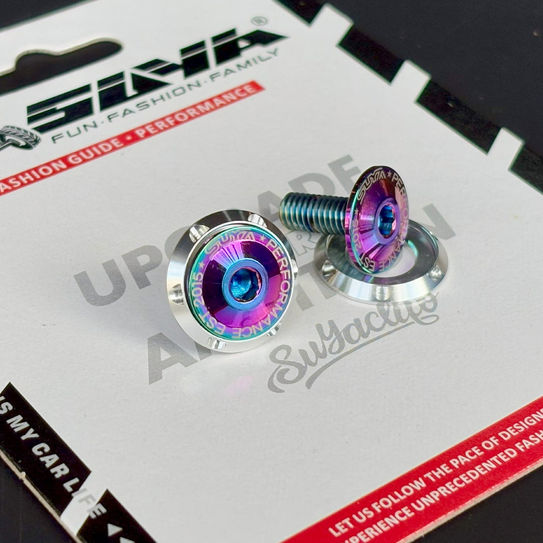 SUYA Engine Bay - CNC M6 Dress Up Washer & Bolt (V1) - Titanium Bolts