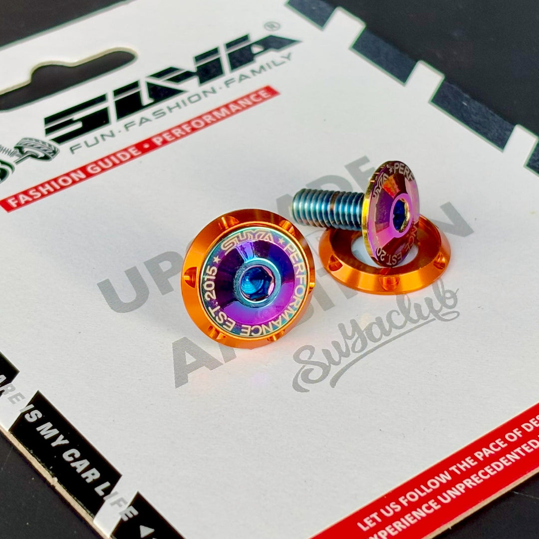 SUYA Engine Bay - CNC M6 Dress Up Washer & Bolt (V1) - Titanium Bolts