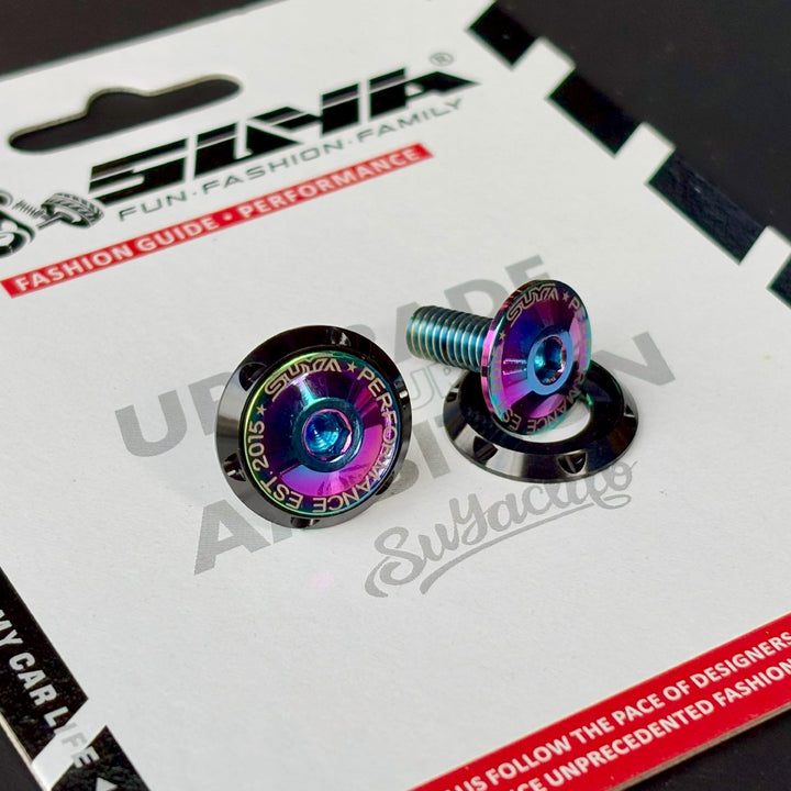 SUYA Engine Bay - CNC M6 Dress Up Washer & Bolt (V1) - Titanium Bolts