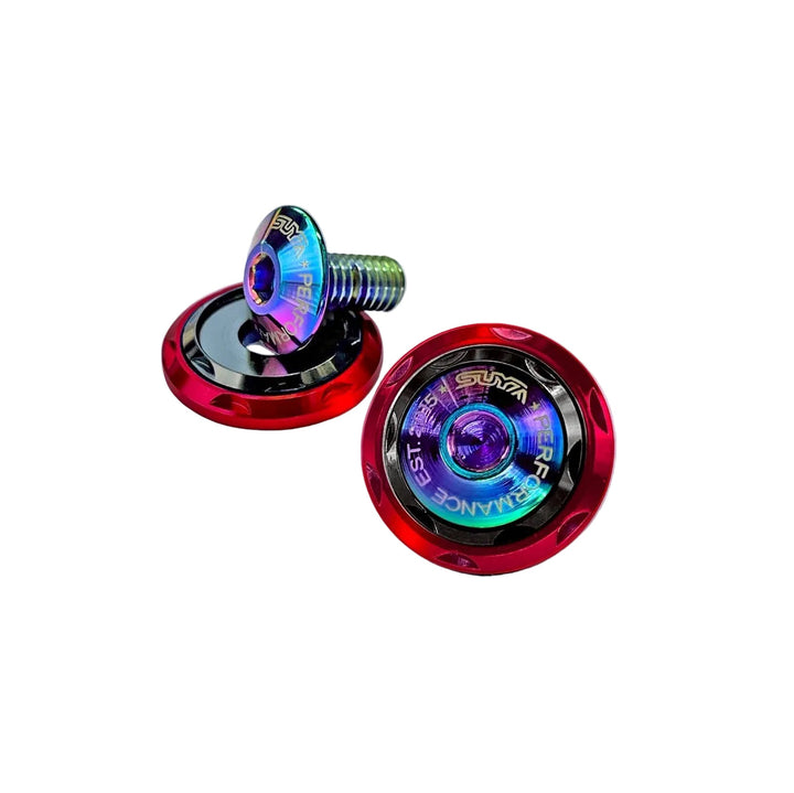 SUYA Engine Bay - CNC M6 Dress Up Washer & Bolt (V2) - Titanium Bolts