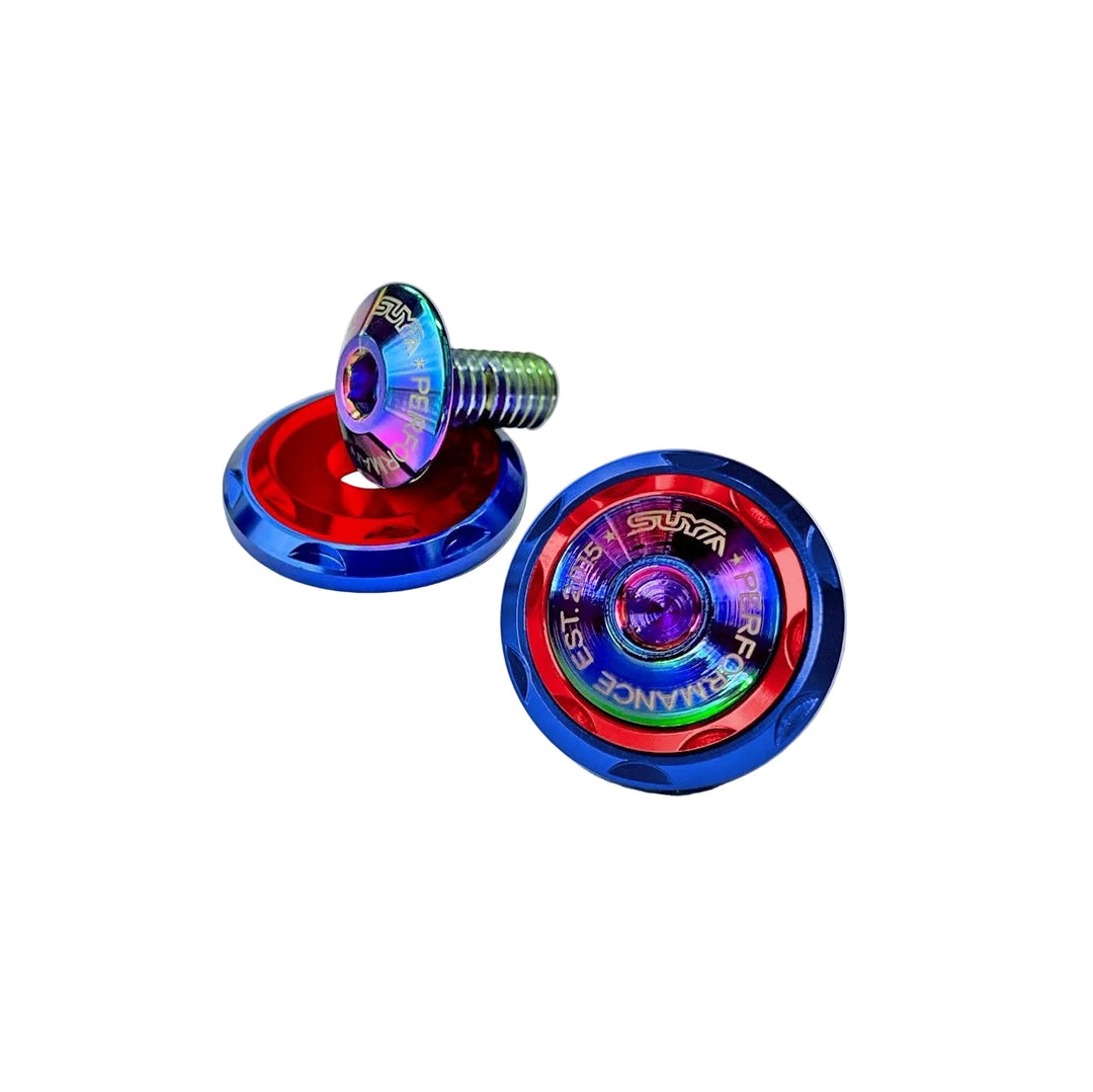 SUYA Engine Bay - CNC M6 Dress Up Washer & Bolt (V2) - Titanium Bolts