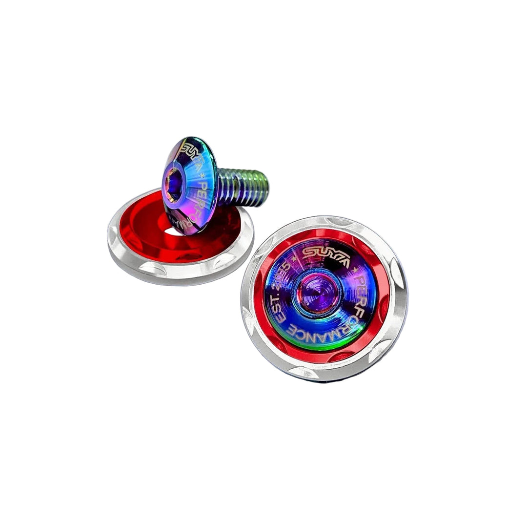 SUYA Engine Bay - CNC M6 Dress Up Washer & Bolt (V2) - Titanium Bolts