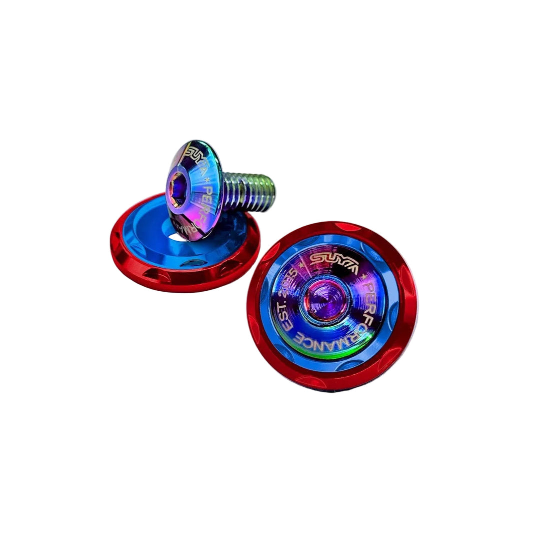 SUYA Engine Bay - CNC M6 Dress Up Washer & Bolt (V2) - Titanium Bolts