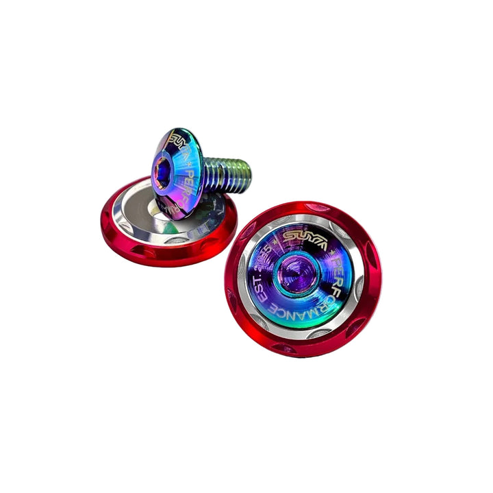 SUYA Engine Bay - CNC M6 Dress Up Washer & Bolt (V2) - Titanium Bolts