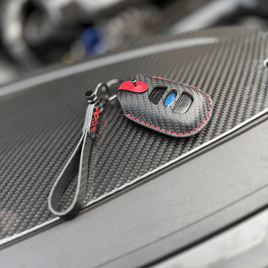 SUYA Merchandise - Leather Key Fob Cover & Strap for Subaru BRZ / Levorg / WRX & Other Models