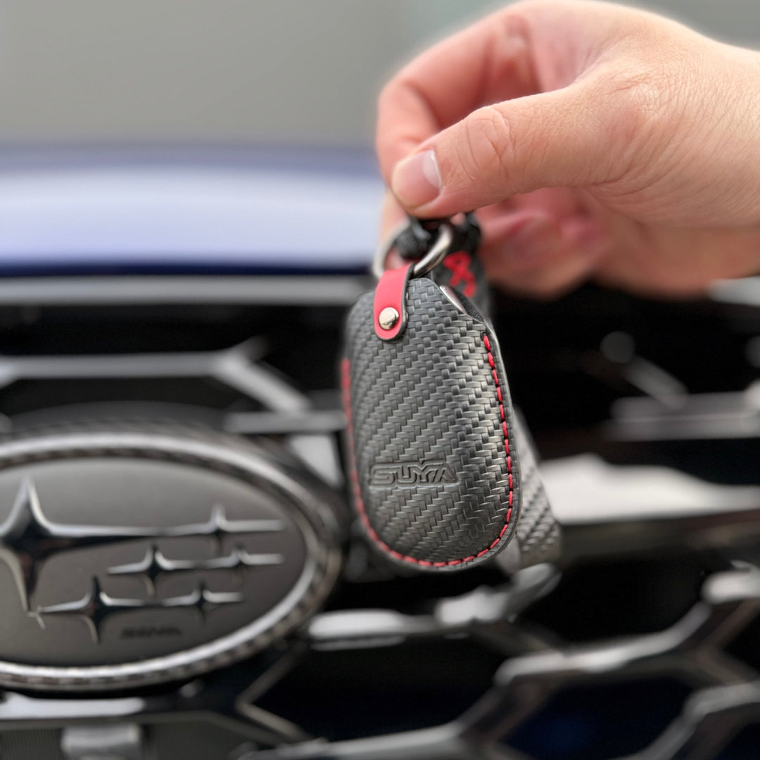 SUYA Merchandise - Leather Key Fob Cover & Strap for Subaru BRZ / Levorg / WRX & Other Models