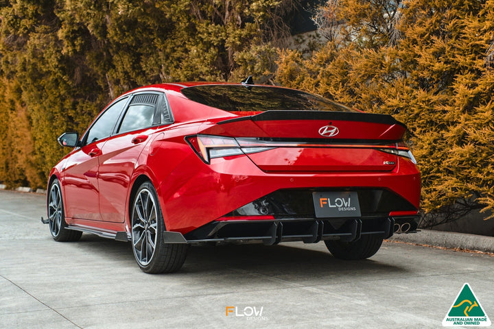 Flow Designs CN7 i30 N Line Sedan (2020-2022) Flow-Lock Rear Diffuser [GLOSS BLACK]