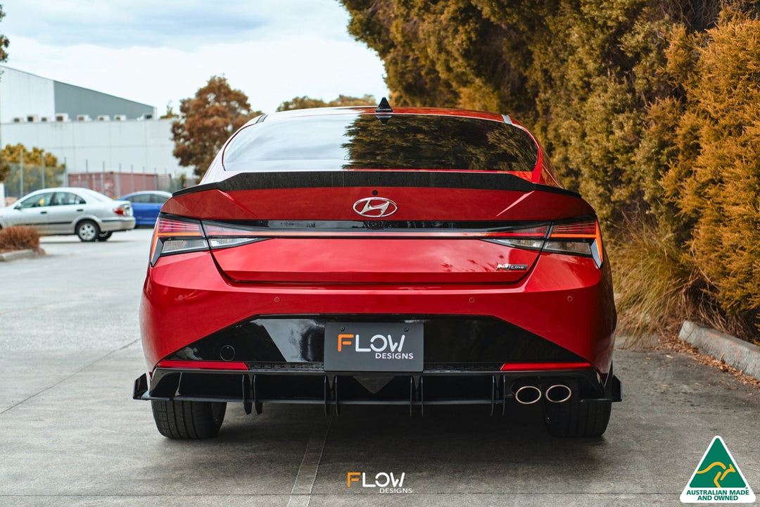 Flow Designs CN7 i30 N Line Sedan (2020-2022) Flow-Lock Rear Diffuser [GLOSS BLACK]