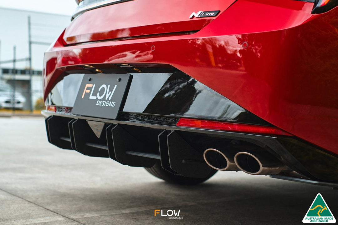 Flow Designs CN7 i30 N Line Sedan (2020-2022) Flow-Lock Rear Diffuser [GLOSS BLACK]