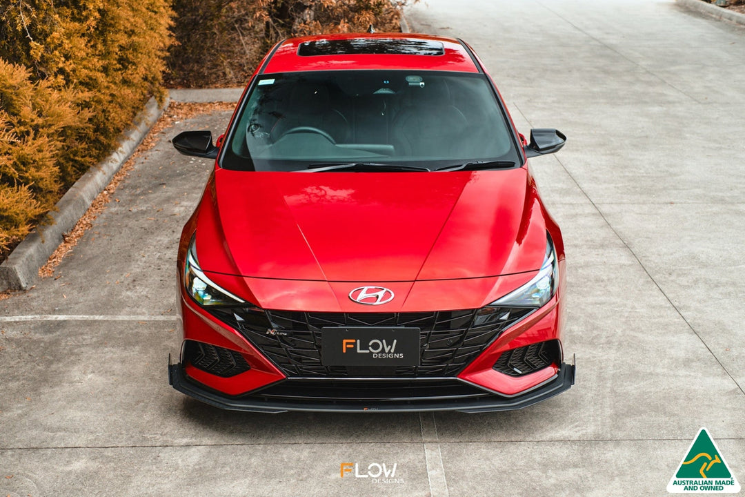 Flow Designs CN7 i30 N Line Sedan (2020-2022) Front Lip Splitter Extensions - Pair