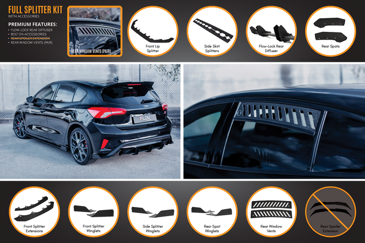 MK4 & MK4.5 Focus ST Full Lip Splitter Set