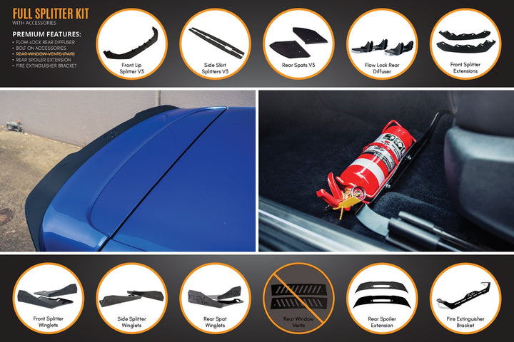MK6 Golf R Full Lip Splitter Set