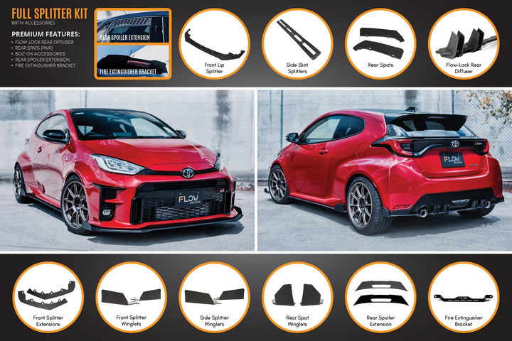 Yaris GR Gen1 Full Lip Splitter Kit With Rear Diffuser
