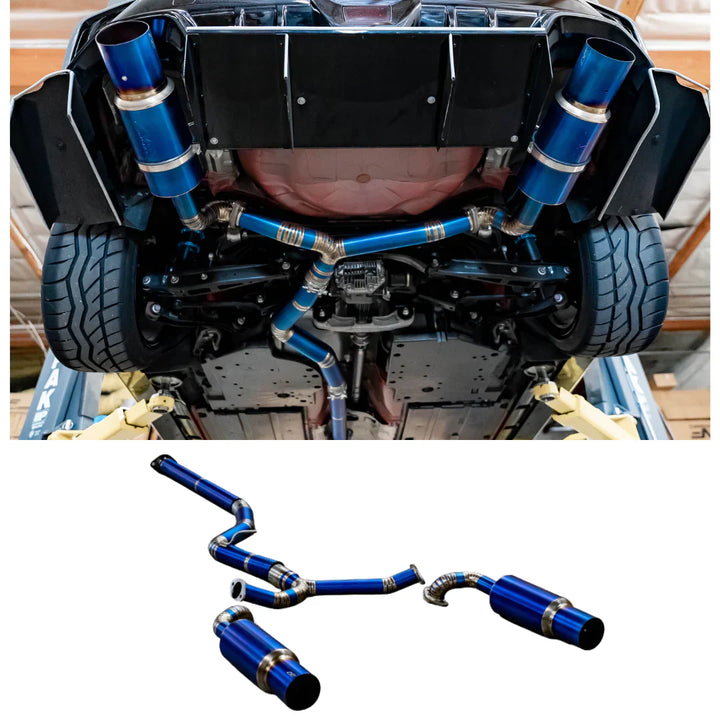 AFD Full Titanium Dual Exit 3" Cat Back Exhaust For Subaru WRX VB 2022-2025