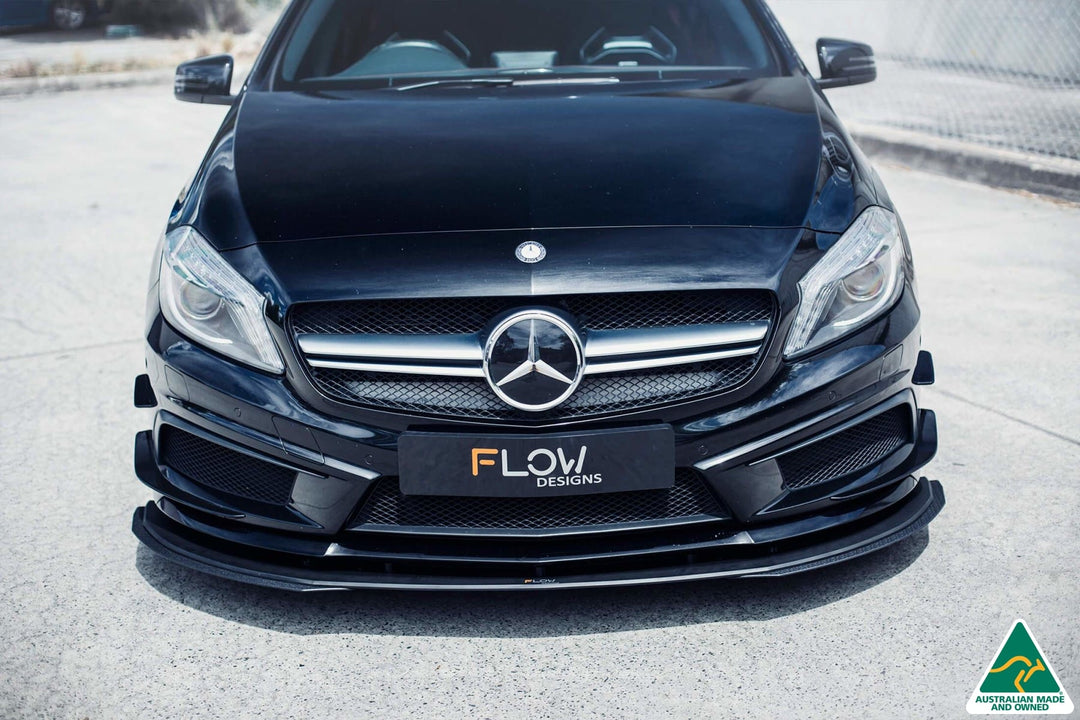A45 AMG W176 (PFL) Front Lip Splitter Extensions