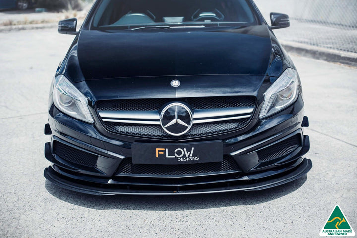 A45 AMG W176 (PFL) Front Lip Splitter Extensions