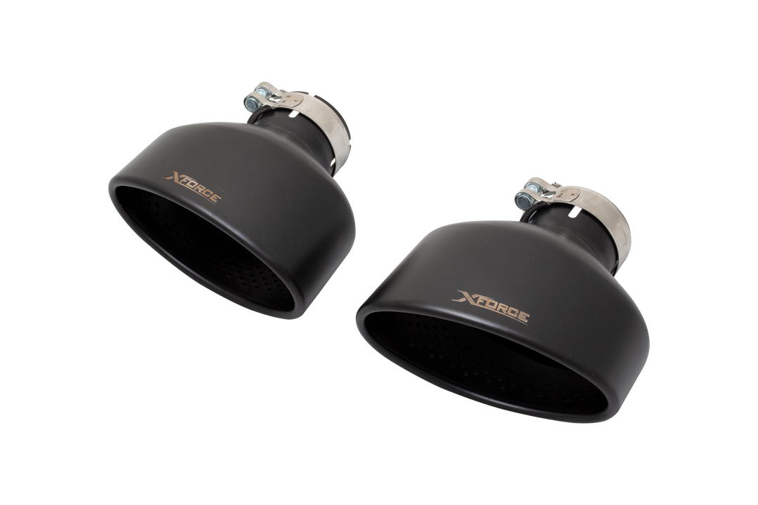 Xforce Audi RS3 8V Hatch Black Oval Exhaust Tips