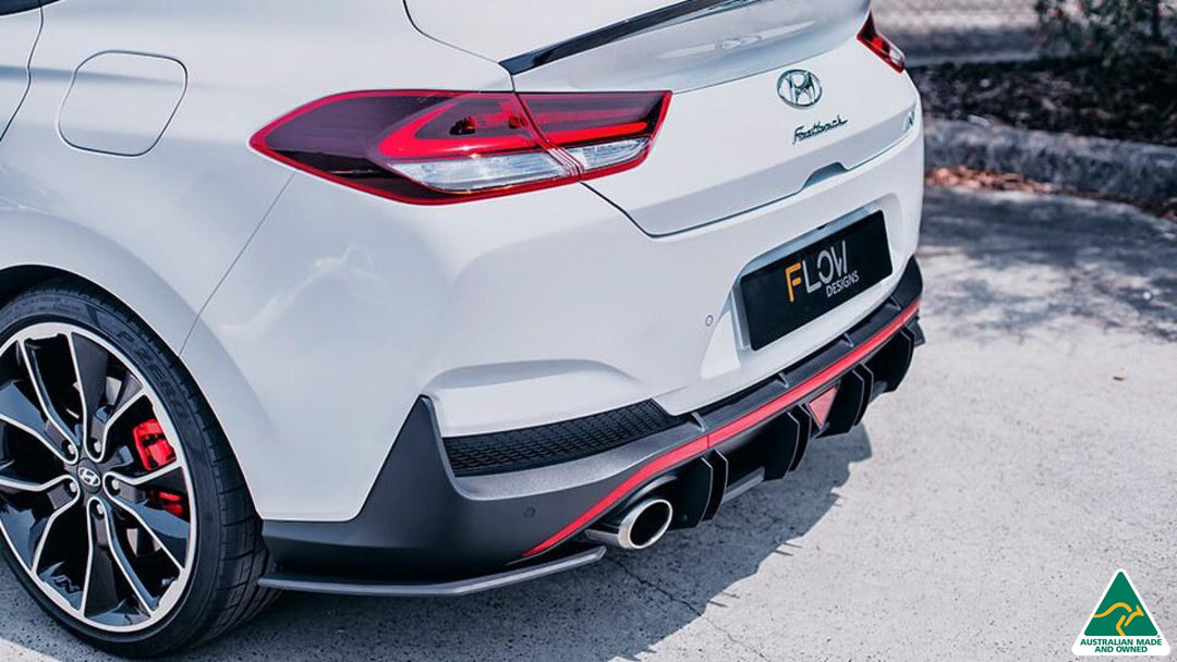 White Hyundai i30N Fastback Rear Diffuser