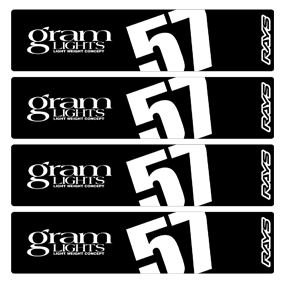 Rays Gram Lights Style Wheel Stickers 57DR 57CR