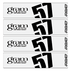 Rays Gram Lights Style Wheel Stickers 57DR 57CR