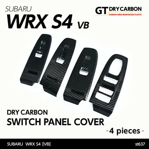 Axis Parts Dry Carbon Fibre Door Window Switch Panel Cover for Subaru WRX VB/VN 2022+