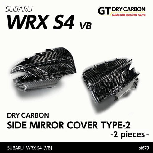 Axis Parts Dry Carbon Fibre Mirror Covers (Stick-On Covers) for Subaru WRX VB/VN 2022+