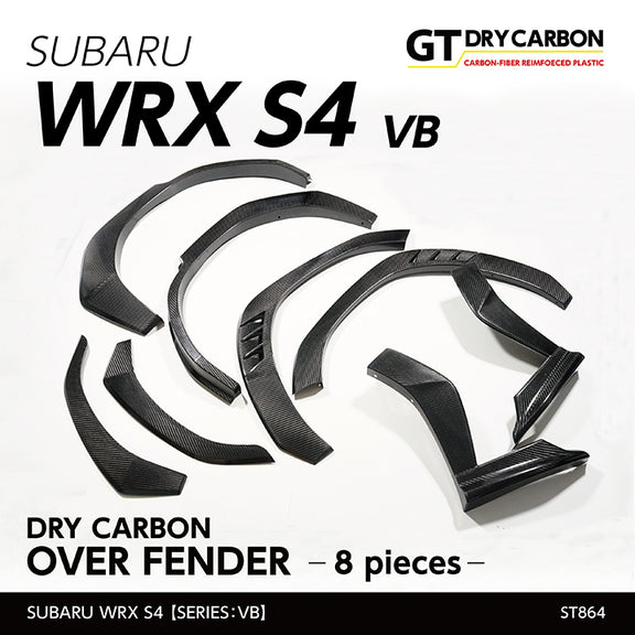 AXIS PARTS Over Fenders Covers (8-Piece) For 2022+ Subaru WRX VB [Dry Carbon Fibre]