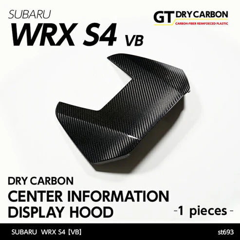 Automodellista Dry Carbon Fibre Centre Information Display Hood Cover for Subaru WRX (VB/VN) & Crosstrek (G6X) 2022+