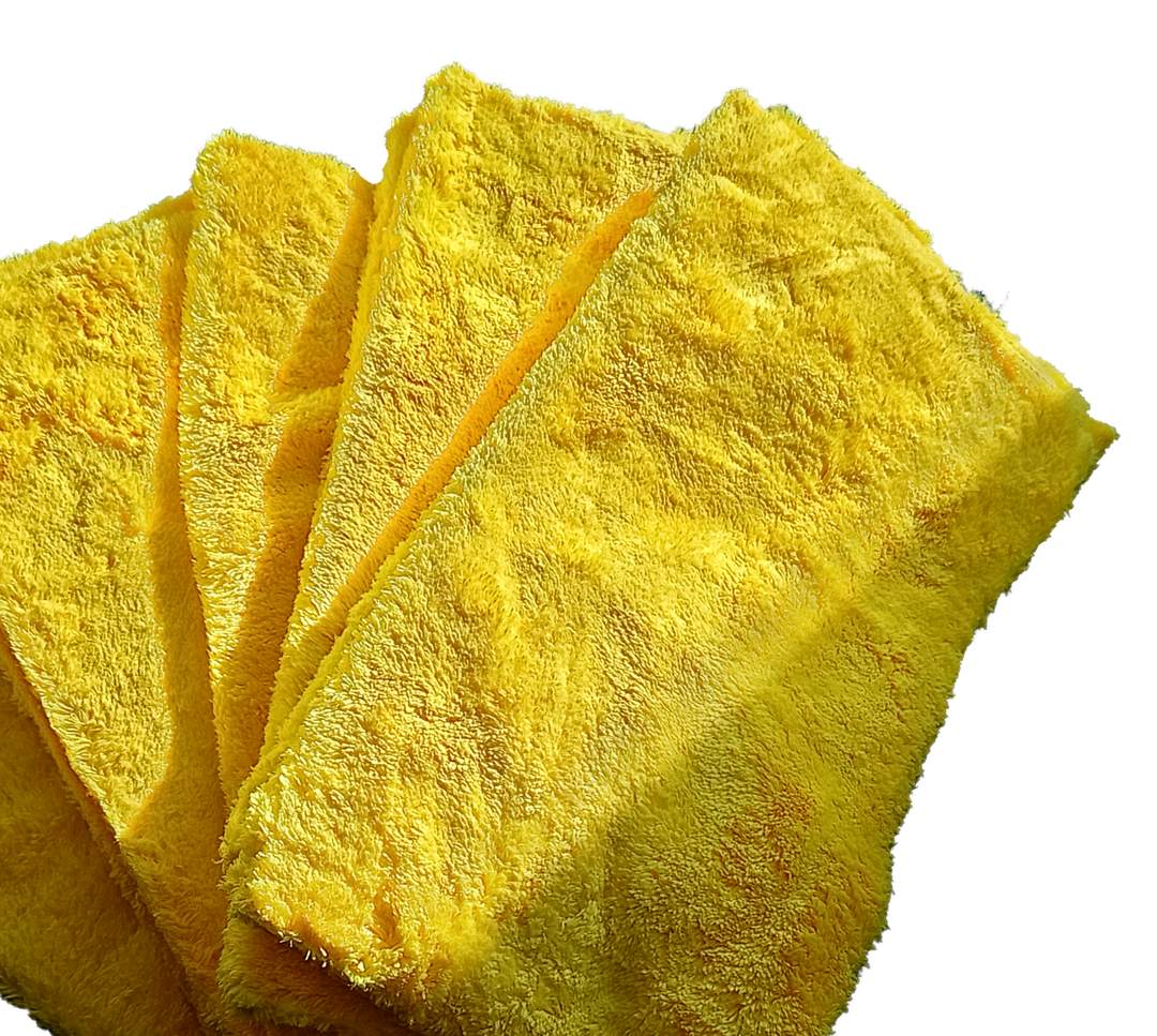 Yellow 500GSM Edgeless Microfibre Towel